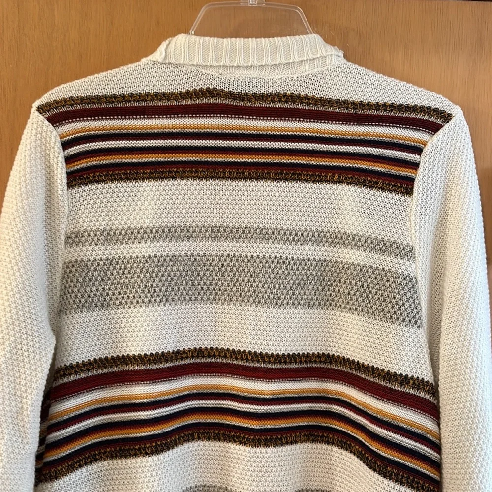 Torrid Ivory Stripe Shawl Knit Cardigan Sweater Open Front Pockets Plus Size 1